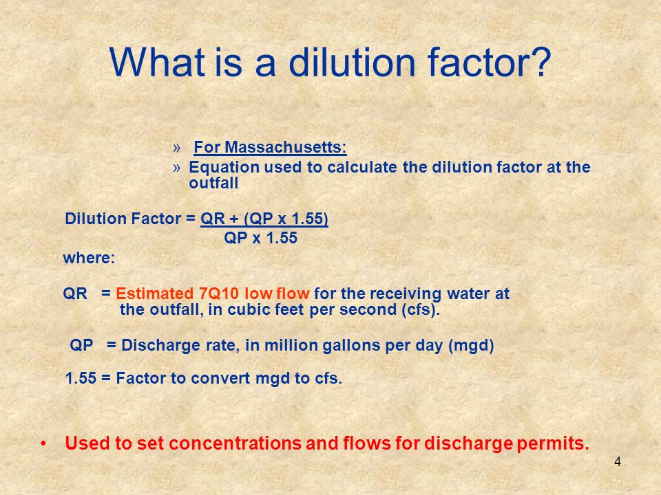 calculate dilution factor